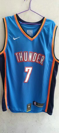 NBA 7 Holmgren OKC Thunder Maillot bleu brodé